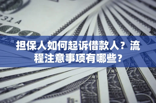 北京担保人如何起诉借款人？流程注意事项有哪些？